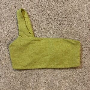 Aerie Chartreuse One-Shoulder Top